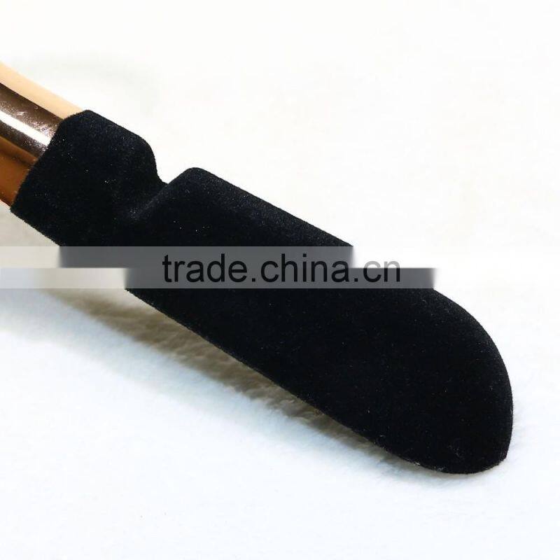 High end velvet covered shoulder plastic hanger for whole sale