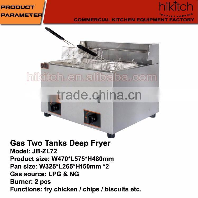 commercial deep fryer LPG gas tomato potato fryer restaurant kitchen equipment