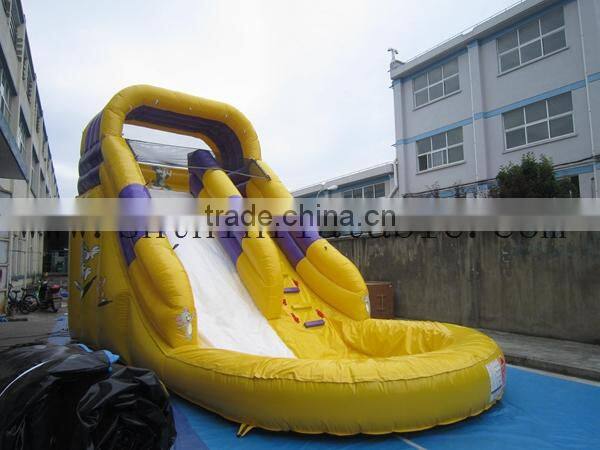 cheap new style inflatable slide/ inflatable hippo with pool