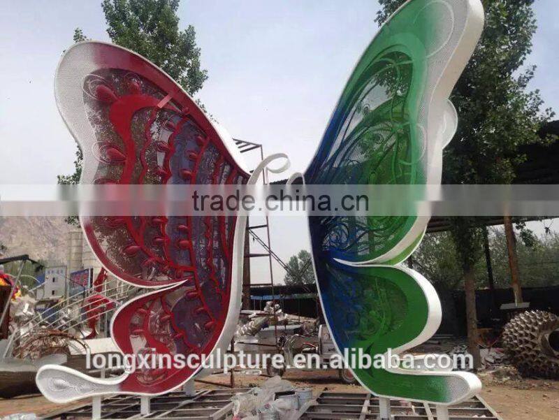 Colorful Stainless Steel Flower Sculpture