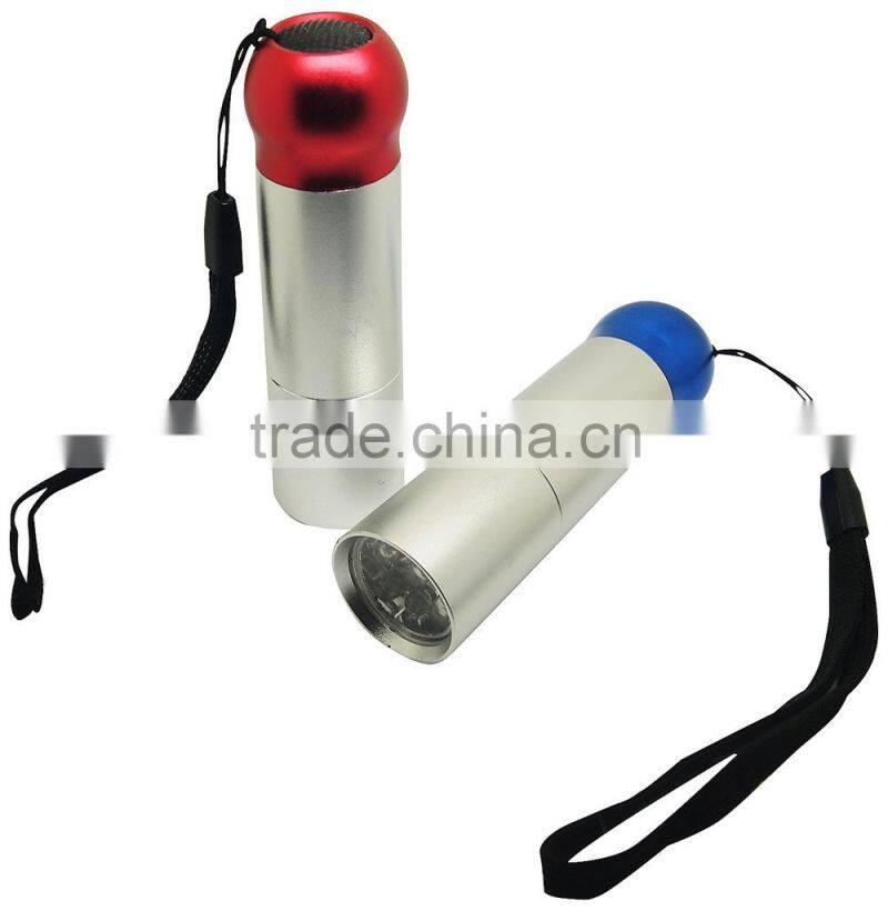 TE023 High quality AAA battery 9 led mini cool design flashlight
