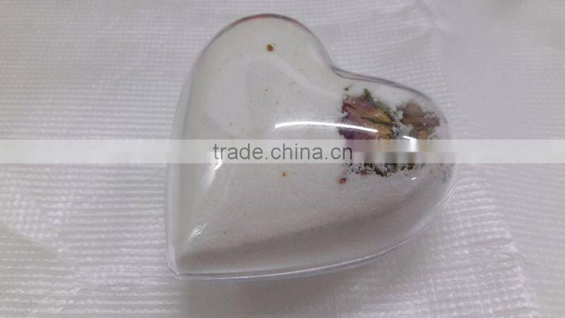 Mendior Organic Heart Shaped bath bombs rose dry flower SPA bath salt bubble OEM 30 g to 200 g