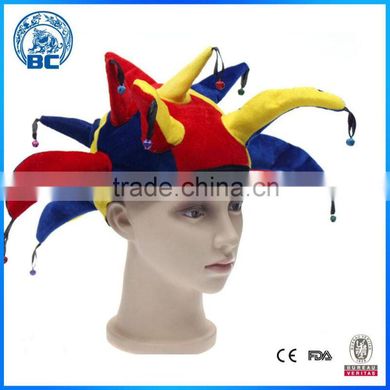 Wholesale All Saints' Day Funny Joker Halloween Clown Hat