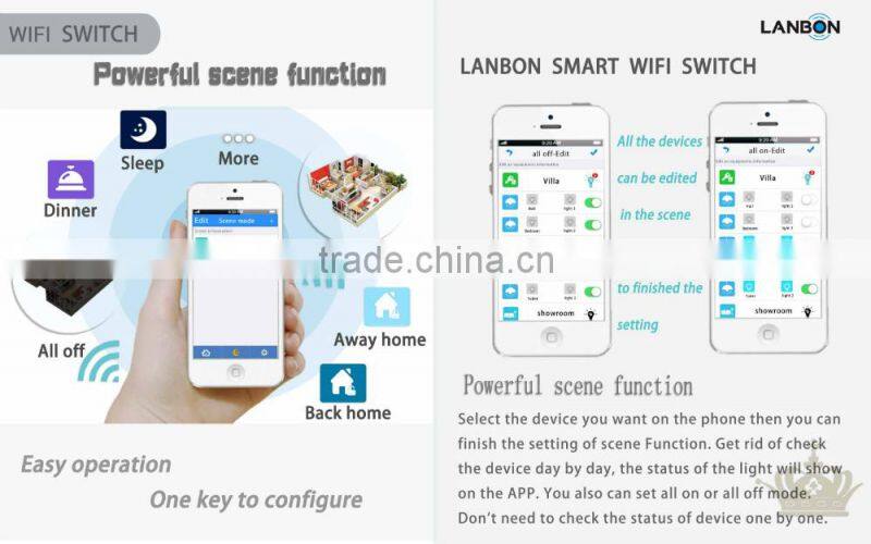Lanbon latest smart wifi socket remote control via mobile phone