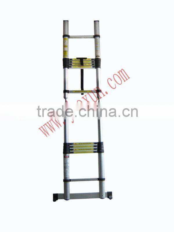 Multi-purpose telescopic folding aluminium ladder with 6+6steps 3.8m