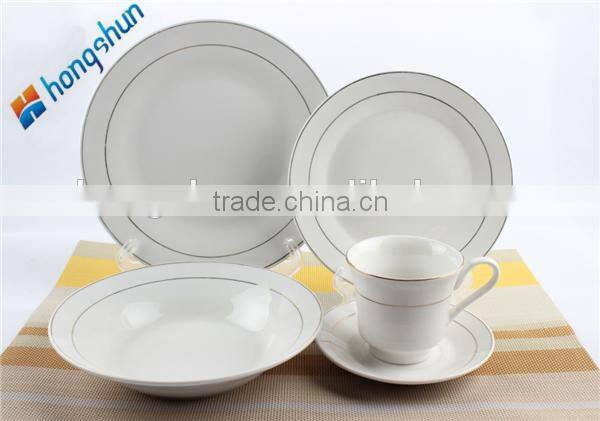 Bone china dining ware, 20pcs super white dinner set