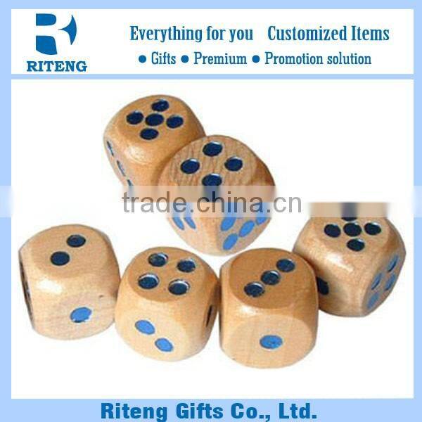 Good Quality Wooden Logo Screen Printing Dice