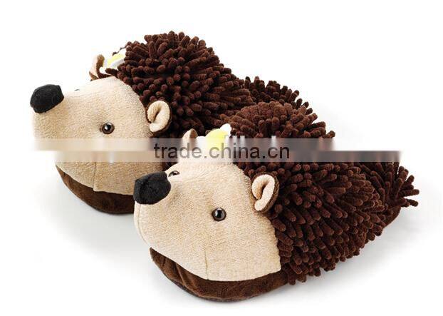Customize Plush Animal Slippers cheap Lady slippers, soft plush slippers,Cute Dog Head Plush Slippers