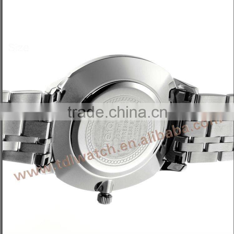Stainless steel wrist watch sapphire glass ultra thin watch
