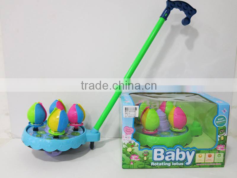 good for walking-training mobile toy Cart Rotating flower