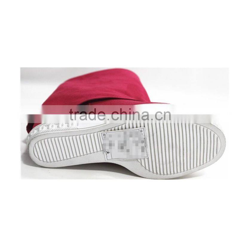 Fashion design hot sale rose suede hidden heel steel toe boots 2015