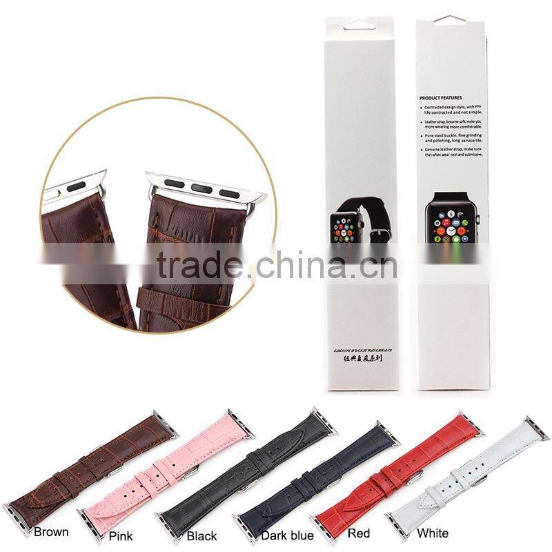 New Arrival Genuine Leather Replacement Strap For Apple Watch iWatch