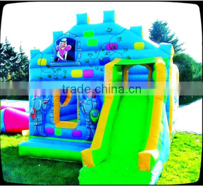 lovely inflatable bouncer with slide /inflatale jumping castle