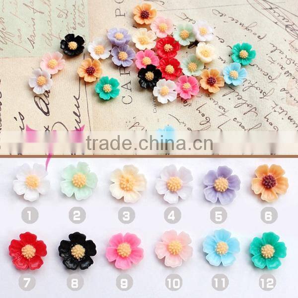 11mm Fresh five petals flower nail decoration,bride gel nail decoration