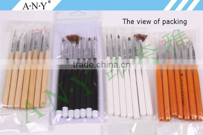 ANY Professional Nail Beauty Design Gel Nail Brush With Metal Handle Special End Can Touch Phone Screen