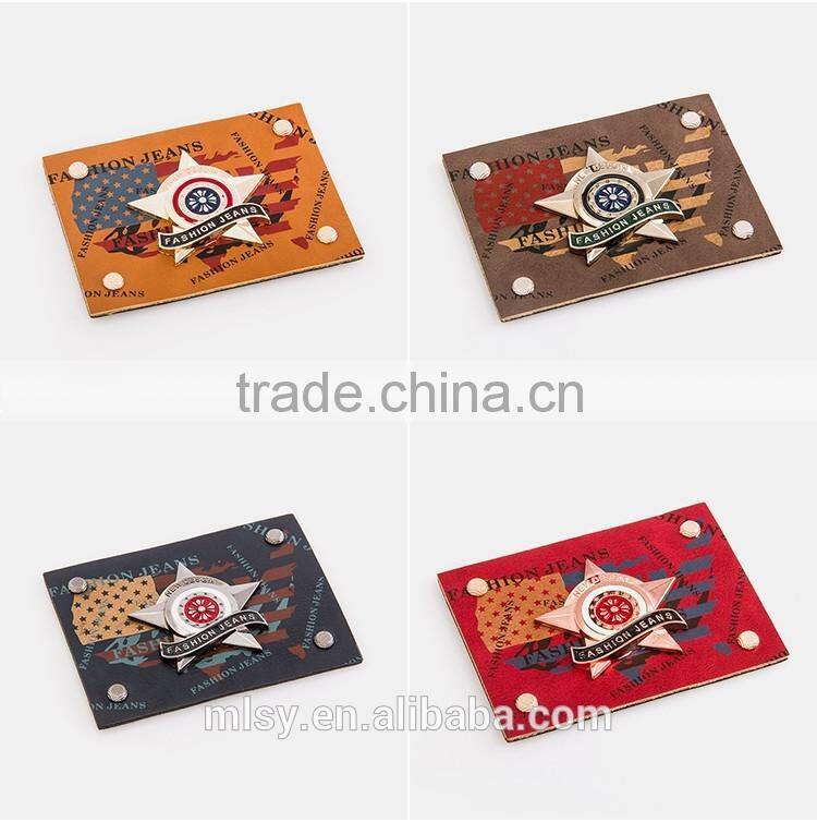 Wholesale leather patch logo patch for dress designer fashin design emboss custom leather patch