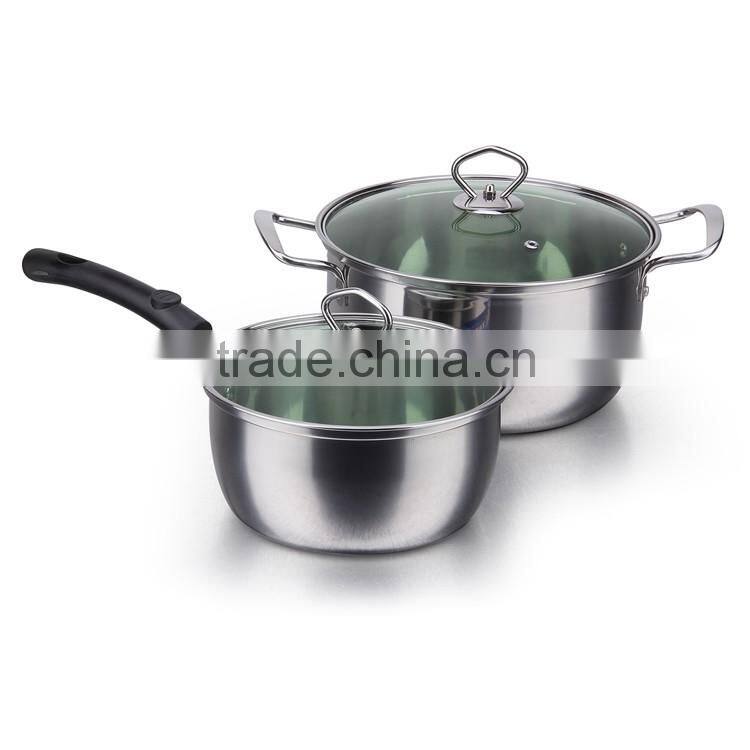Stainless Steel Hot Milk Boiling Pot & Stock Cooking Pot Set