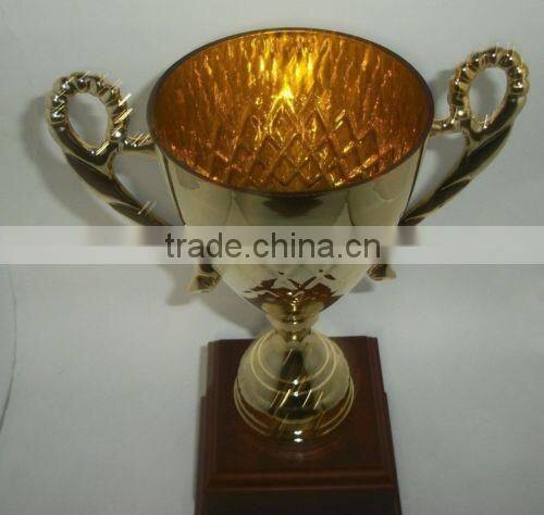 metal brass world globe large world Cup Award Trophy with logo engraving