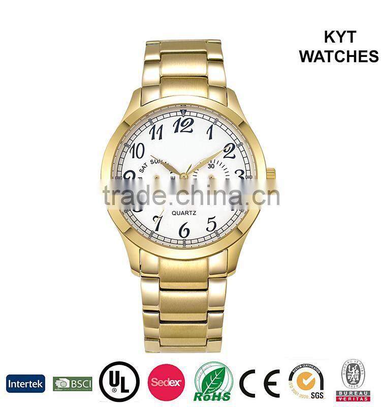 KYT IPRG rose gold 2016 best selling product 10atm waterproof japan movt quartz stainless steel back watch