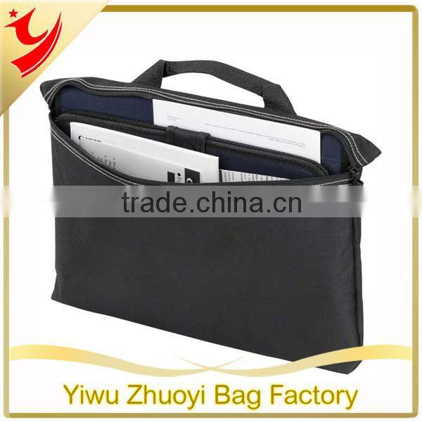 Promotional 600D woven polyester conference bag with carry handle and shoulder strap