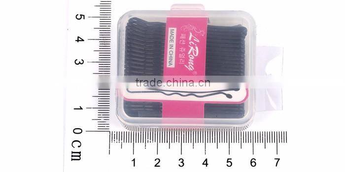 Black Metal Hair Bobby Pins With Box Fashional U Shaped Hair Clip