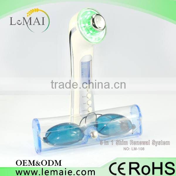 ultrasonic photon facial massager 5 in 1 beauty instrument