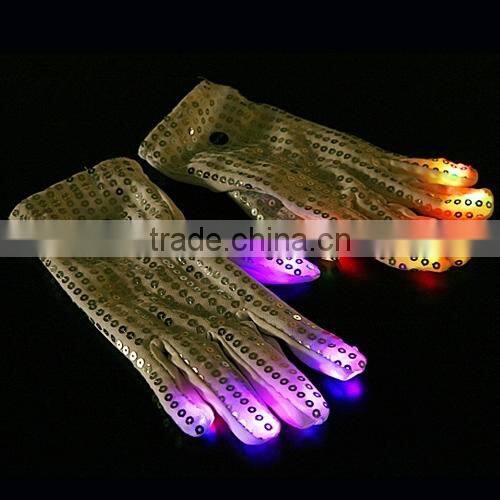 2016 Fashional promotion gift female Flashing Led Gloves For Dancing Party,Halloween Carnival