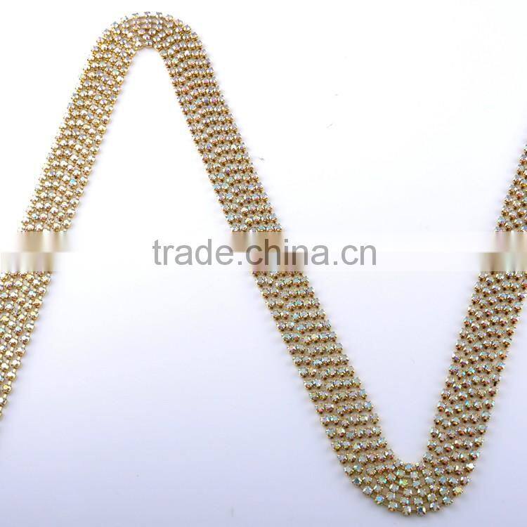 Wholesale Rhinestone cup chain for shoe garment