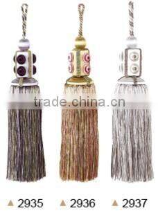High quality wholesalers small rayon decorative handmade tassel for home textile,curtain,key tassel