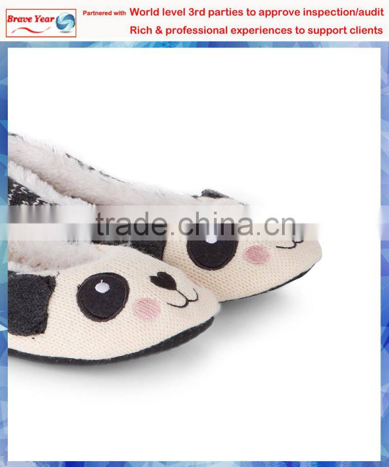 Panda ballerina cute knitted animal indoor boot,girls shoes,fashion shoes