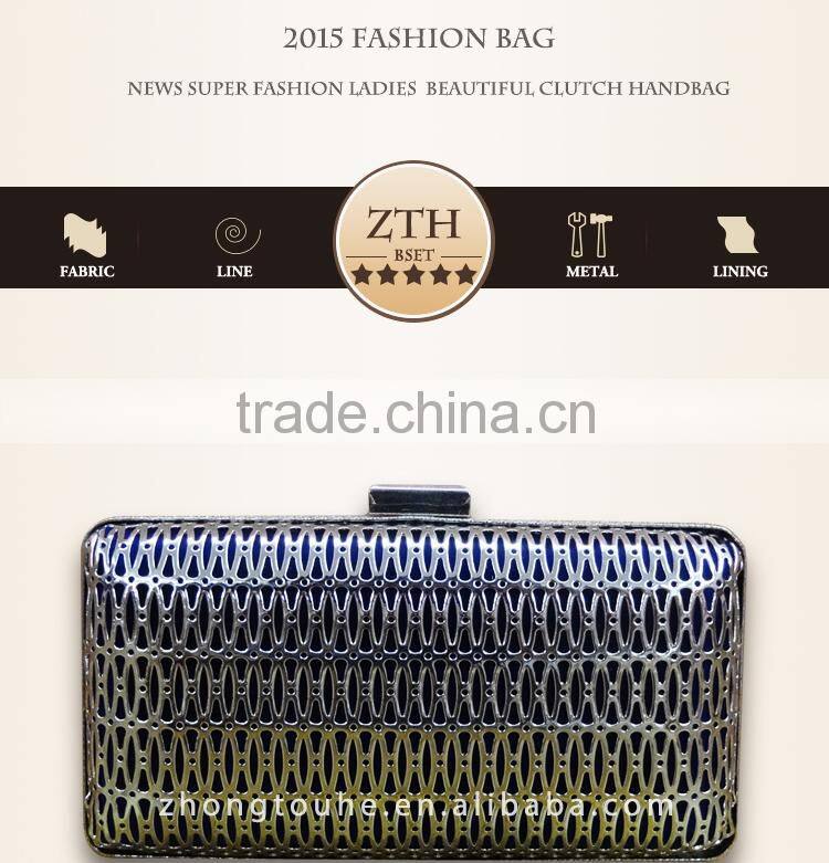 Wholesale women fashion metal evening clutch box