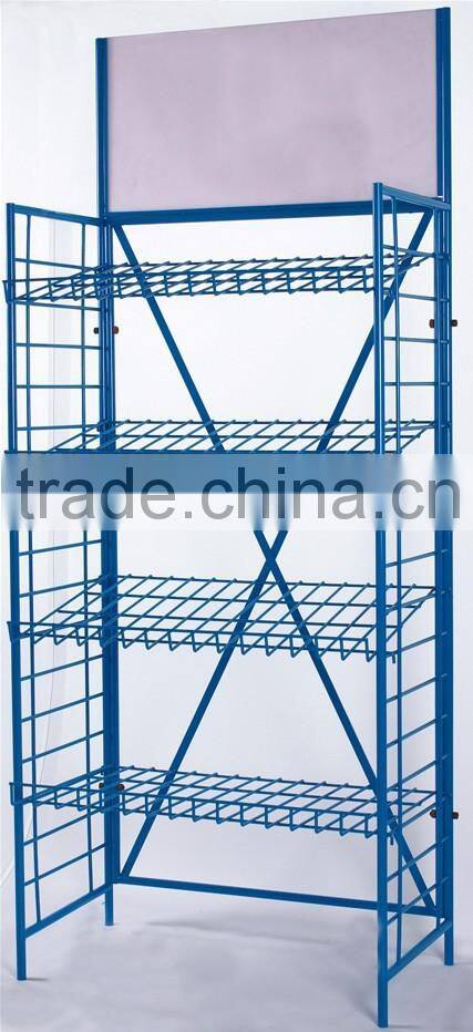 Single Side Floor Standing Retail Shoe Shelf Display