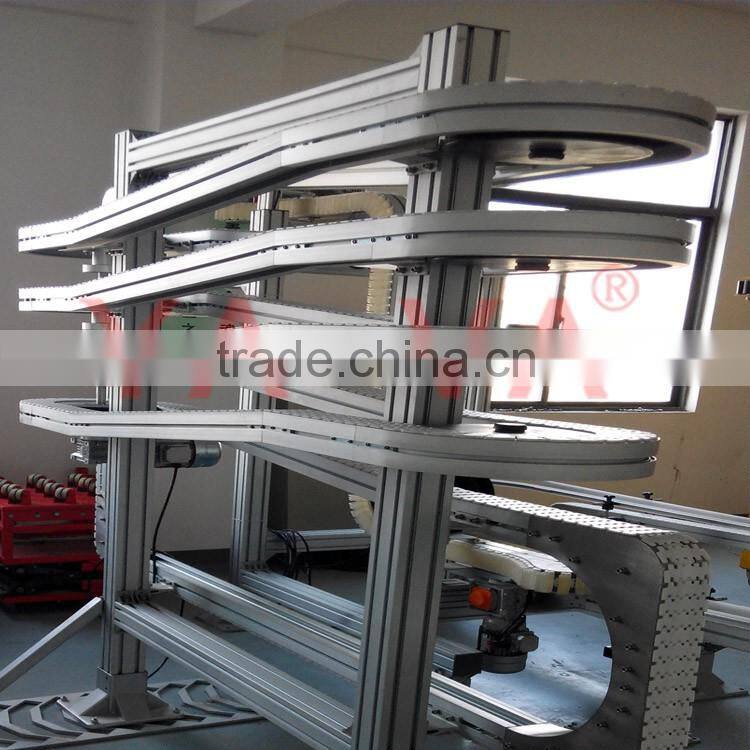 flexible lifting vonveyor system for bottles