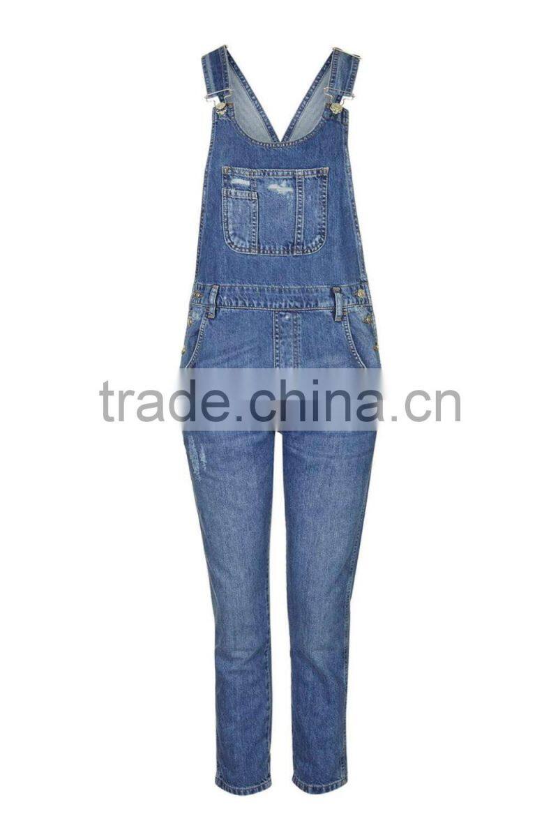latest trend jeans girls blue fashion denim overall (JXA039)