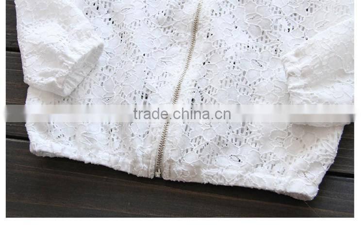 High Quality Fashion Breathable Children Zipper Coats for Girls, Zipper Unlined Upper Garment