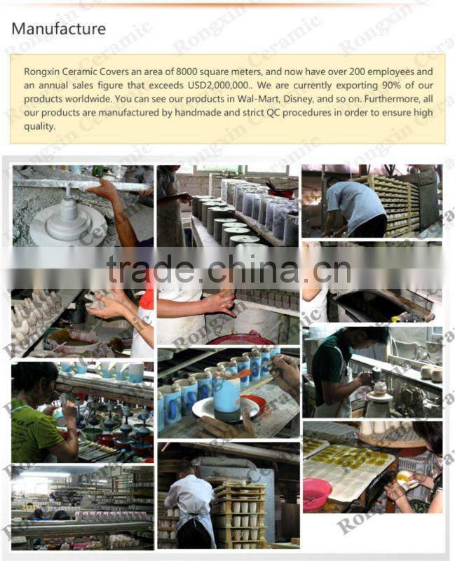 Hand-painted animal wholesale ceramic travel coffee mugs