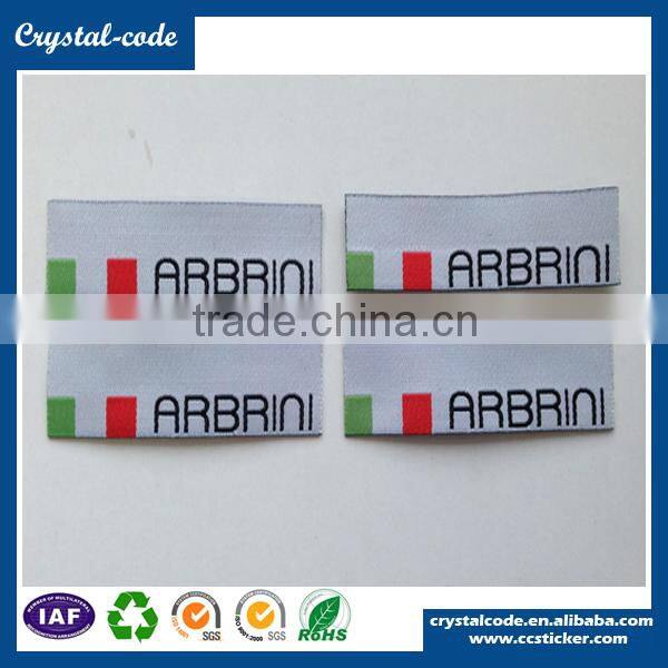 Printing Brand Name fabric garment decoration washable woven label
