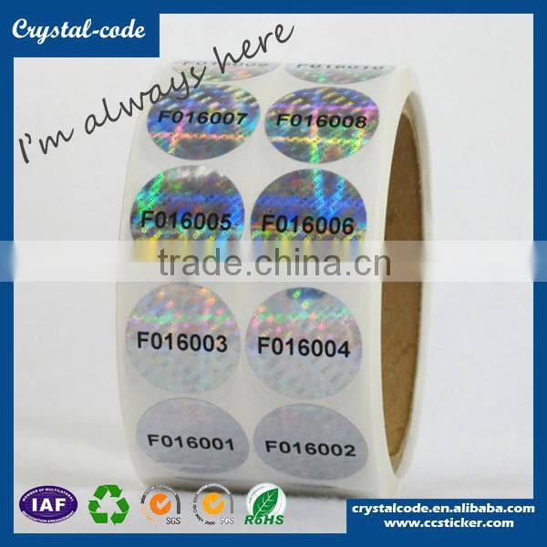 Vivid colour UV printing gift usage anti-fake oem hologram sticker