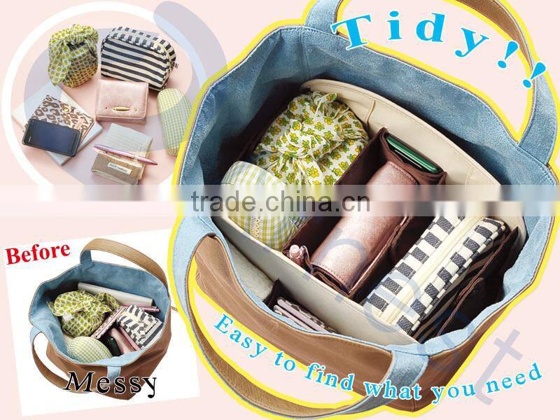 women's handbags shopping business bags lagguage diaper baby kids cosmetic storage insert multi adjustable partition case 76184