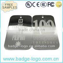 fashion anodized aluminum dog tag chain