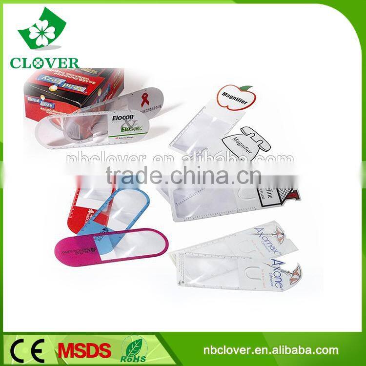 Portable taking plastic magnifying glass for bookmark