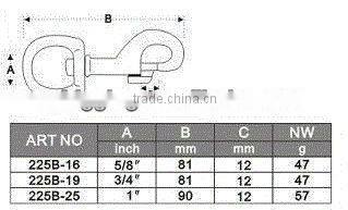 solid brass snap hooks