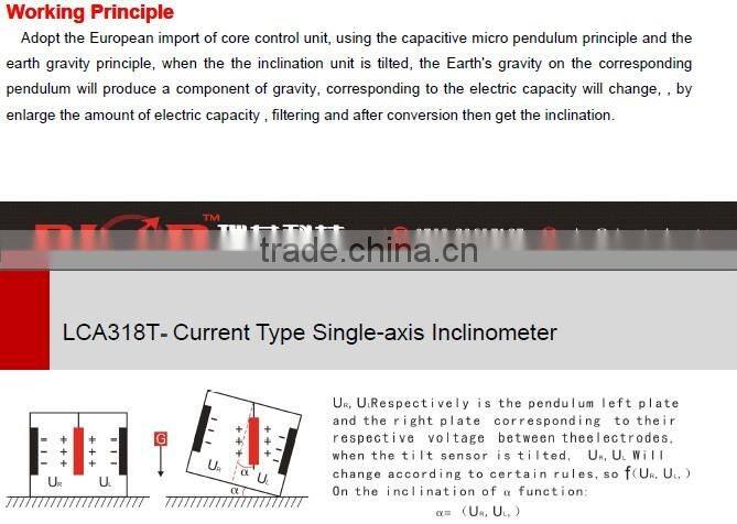 LCA318T Single Axis Low Cost Inclinometer With Current output(4~20mA or 0~20mA optiontal )