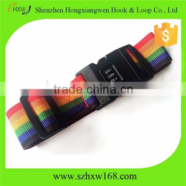 Colored Luggage belt with Code Padlock