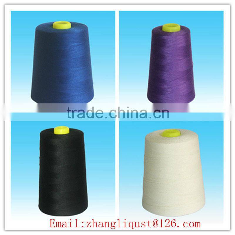 12/4 virgin polyester sewing thread plastic cone