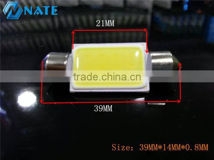 High Brightness1.5W COB Festoon Light 39MM Car Led Dome light