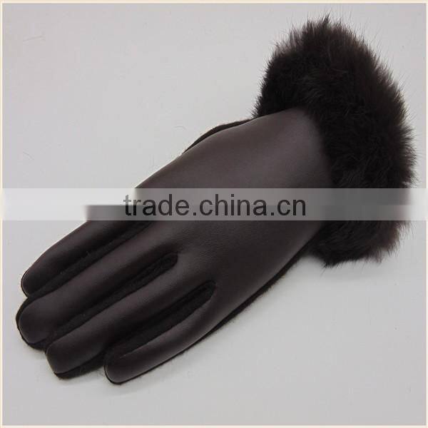 2016 China Hot Sale Black/Brown/Red Tight PU Leather Gloves
