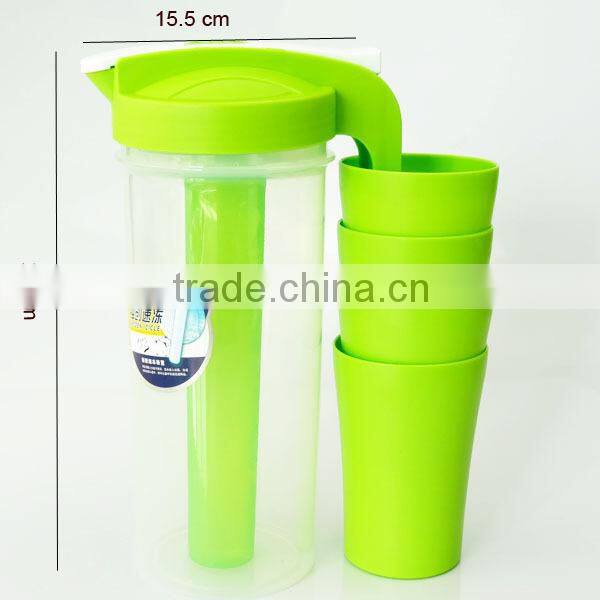 2 L plastic water jug set/Water pitcher with 4 cups