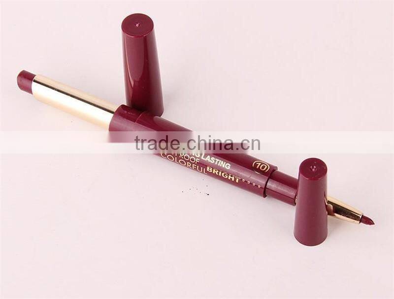 Music Flower Dual Purpose Lipstick&Lip Liner 12 Colors Waterproof Long Lasting Bright Colorful lipstick stick set