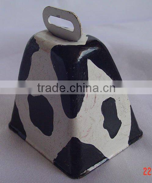 2''metal cow bell A9-C03 with your design surface,leather strap can be attached (E299)